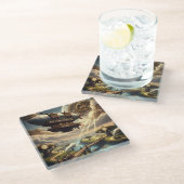 Dessous-de-verre En Verre Quel Long Étrange Voyage (Incliné)