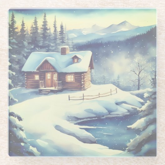 Dessous-de-verre En Verre Quiet time in the woods (Devant)