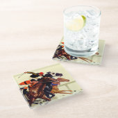 Dessous-de-verre En Verre Race Thoroughbred (Incliné)