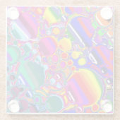 Dessous-de-verre En Verre Rainbow Blast Art Abstrait (Dos)
