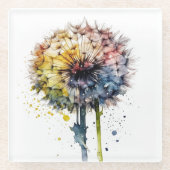 Dessous-de-verre En Verre Rainbow Dandelion (Devant)