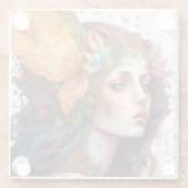 Dessous-de-verre En Verre Rainbow Goddess Imaginaire Art (Dos)