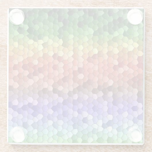 Dessous-de-verre En Verre Rainbow Mosaic (Dos)