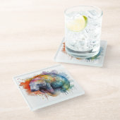 Dessous-de-verre En Verre Rainbow Reef Manatee (Incliné)