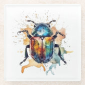 Dessous-de-verre En Verre Rainbow Scarab (Devant)