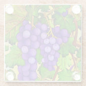 Dessous-de-verre En Verre Raisins pourpres sur un Grapevine (Dos)