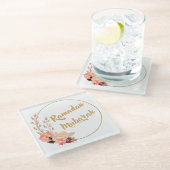 Dessous-de-verre En Verre Ramadan Mubarak 5 (Incliné)