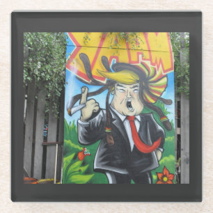 Dessous-de-verre En Verre Rasta Trump