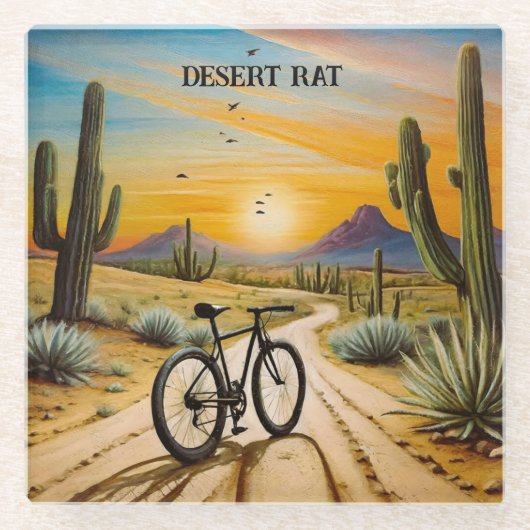 Dessous-de-verre En Verre Rat du désert, personnalisable (Devant)