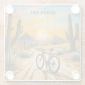 Dessous-de-verre En Verre Rat du désert, personnalisable (Dos)