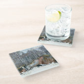 Dessous-de-verre En Verre Ravin neigeux (Incliné)