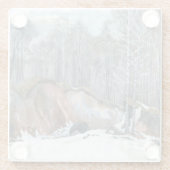 Dessous-de-verre En Verre Ravin neigeux (Dos)