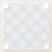 Dessous-de-verre En Verre Rayure Bleu-Rouge de plaid polarisé (Dos)