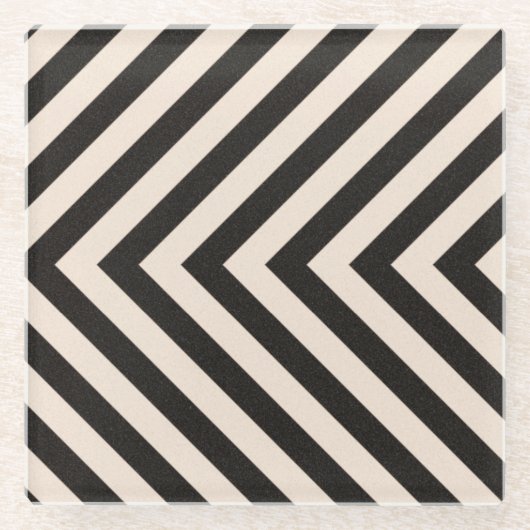 Dessous-de-verre En Verre Rayures de risque (Devant)