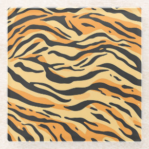 Dessous-de-verre En Verre Rayures de tigre