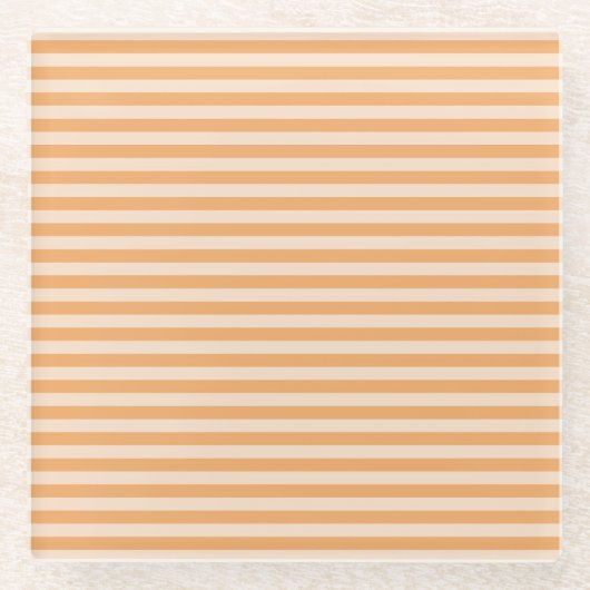 Dessous-de-verre En Verre Rayures orange (Devant)
