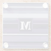 Dessous-de-verre En Verre Rayures violettes de cuir monogramme (Dos)