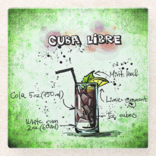 Dessous-de-verre En Verre Recette de boisson Cuba Libre