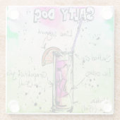 Dessous-de-verre En Verre Recette de boisson de chien salé (Dos)