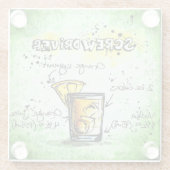 Dessous-de-verre En Verre Recette de boisson de tournevis (Dos)