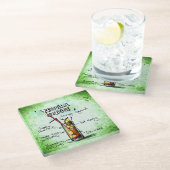 Dessous-de-verre En Verre Recette de boisson Tequila Sunrise (Incliné)