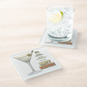 Dessous-de-verre En Verre Recette de cocktail Dirty Martini Art