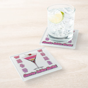 Dessous-de-verre En Verre Recette de cocktail Martini Cerises Jubilée Art
