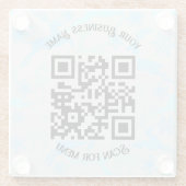 Dessous-de-verre En Verre Rechercher le code QR du menu avec personnalisatio (Dos)