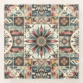 Dessous-de-verre En Verre Récolte de tournesol (Devant)