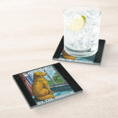 Dessous-de-verre En Verre récupérateur doré (Incliné)