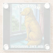 Dessous-de-verre En Verre récupérateur doré (Dos)