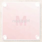 Dessous-de-verre En Verre Red gradient geometric mesh pattern Monogram (Dos)