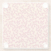 Dessous-de-verre En Verre  Red Leafy Branches Seamless Pattern (Dos)