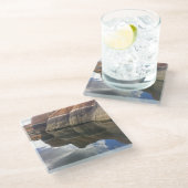 Dessous-de-verre En Verre Red Rock Réflexions Calm Lake Water Southwest (Incliné)