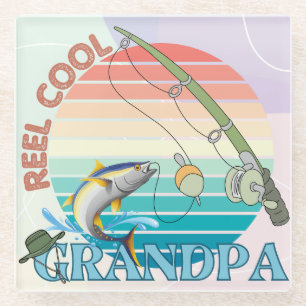 Dessous-de-verre En Verre Reel Cool grand-père meilleur grand-père jamais