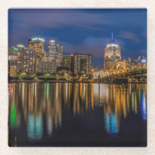 Dessous-de-verre En Verre Réflexions de Pittsburgh