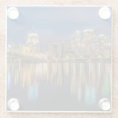 Dessous-de-verre En Verre Réflexions de Pittsburgh (Dos)