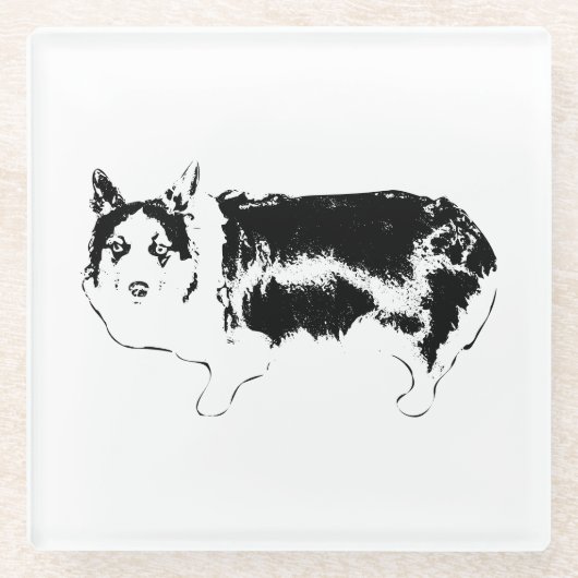 Dessous-de-verre En Verre Regardez qui regarde (Devant)