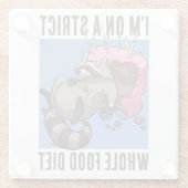 Dessous-de-verre En Verre Régime alimentaire complet strict Raccoon Manger G (Dos)