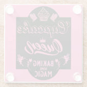 Dessous-de-verre En Verre Reine Cupcake (Dos)