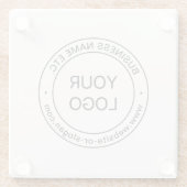 Dessous-de-verre En Verre Remplacement et modification faciles du logo | bla (Dos)