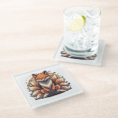 Dessous-de-verre En Verre Renard à 9 queues (Incliné)