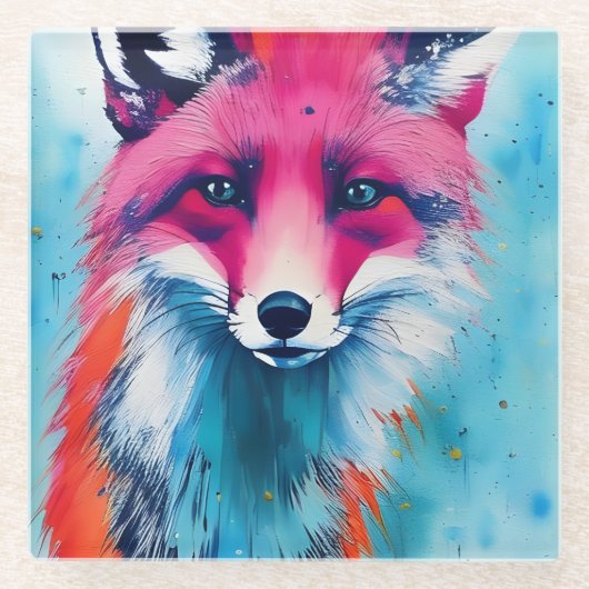 Dessous-de-verre En Verre Renard rouge (Devant)