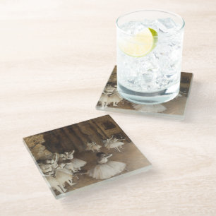 Dessous-de-verre En Verre Répétition de ballet sur scène Edgar Degas