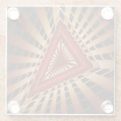 Dessous-de-verre En Verre Réseau d'Imaginaires 3D Conception graphique fract (Dos)