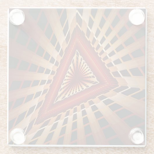 Dessous-de-verre En Verre Réseau d'Imaginaires 3D Conception graphique fract (Dos)