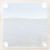 Dessous-de-verre En Verre Réservoir Crane Prairie, Oregon (Dos)