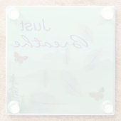 Dessous-de-verre En Verre Respire le papillon Feuille Green Mountain (Dos)