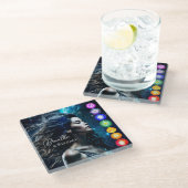 Dessous-de-verre En Verre Respirer et libérer | Belle Femme Ethérée (Incliné)