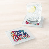 Dessous-de-verre En Verre Reste bizarre (Incliné)